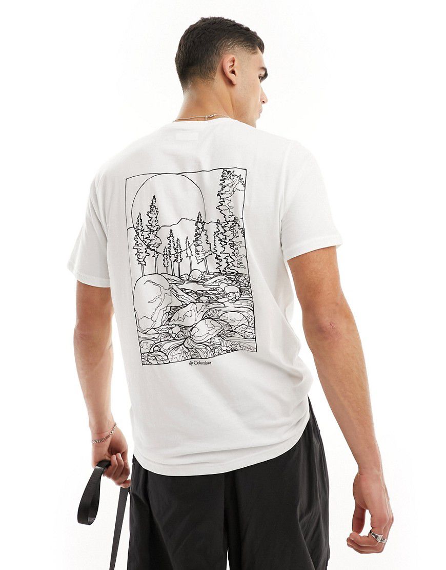 Rapid Ridge - T-shirt bianca con stampa sulla schiena - Columbia - Modalova