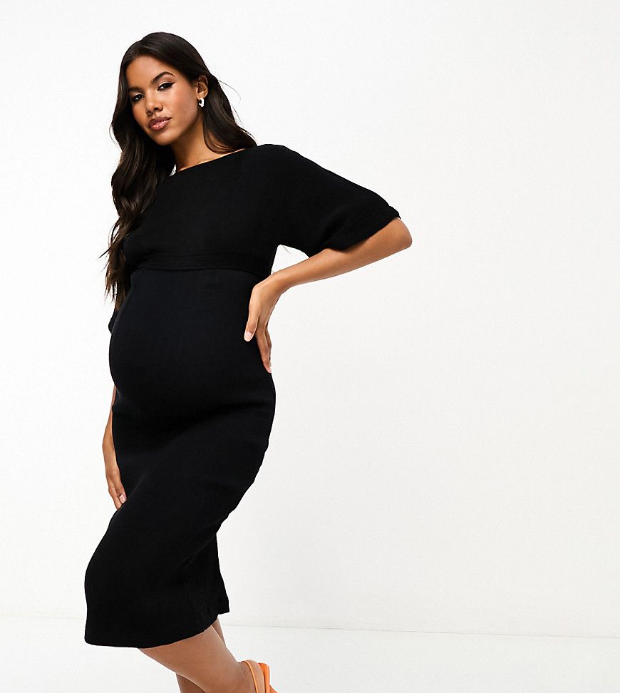 Vestito longuette a coste - Closet London Maternity - Modalova