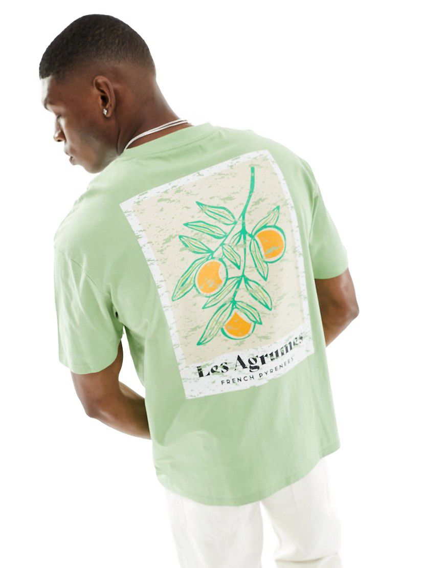 T-shirt squadrata stampa "Les Agrumes" - Another Influence - Modalova