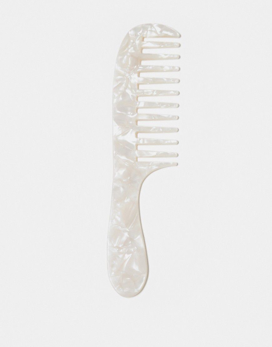 Pettine per capelli da sposa in resina bianca perlata - Accessorize - Modalova