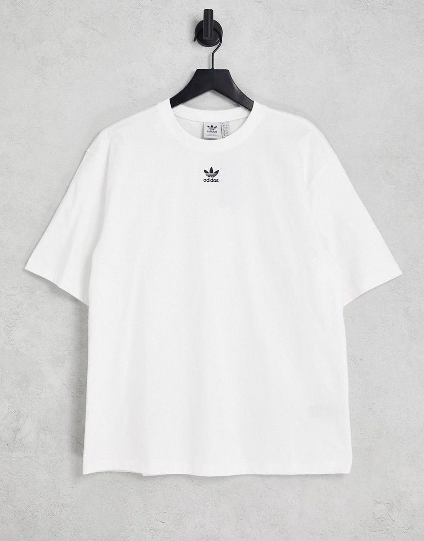 T-shirt con trifoglio bianca - adidas Originals - Modalova