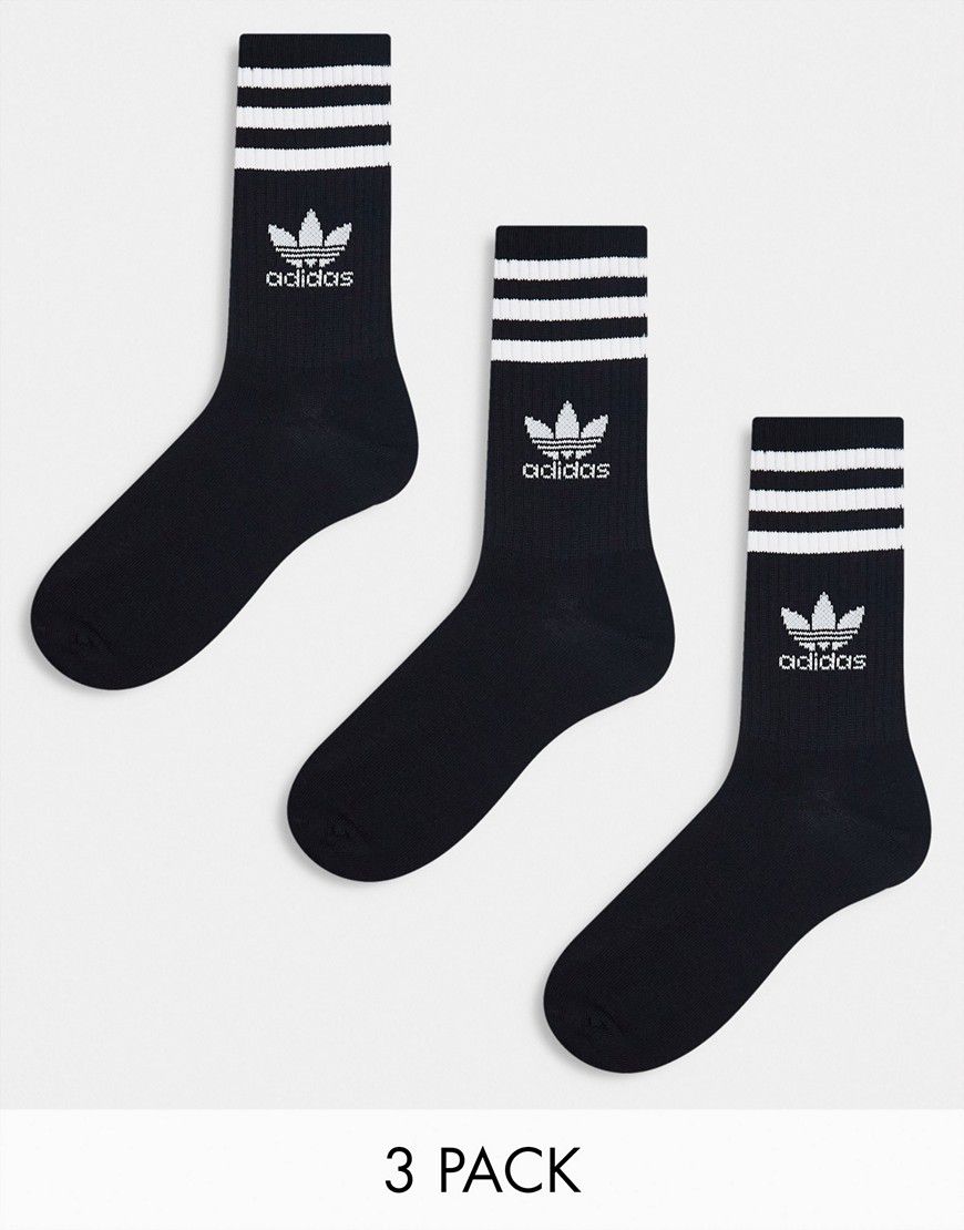 Confezione da 3 calzini neri - adidas Originals - Modalova