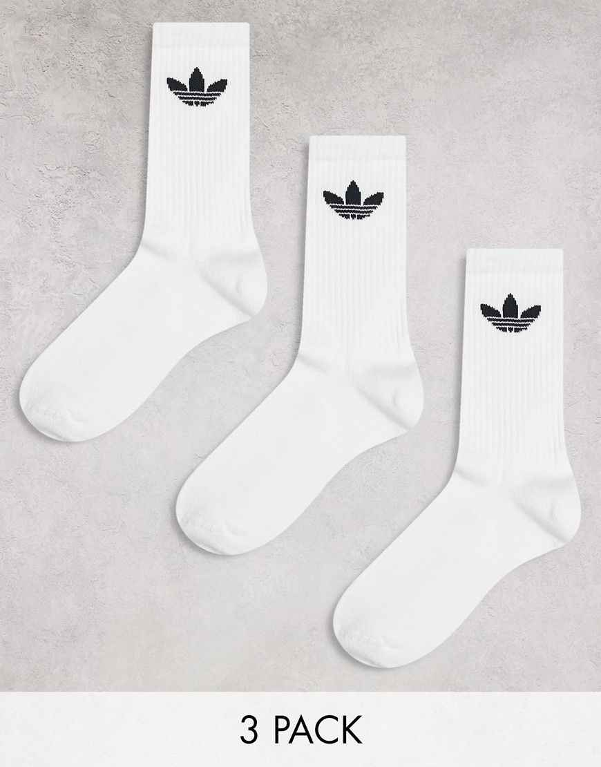 Confezione da 3 paia di calzini bianchi con trifoglio - adidas Originals - Modalova