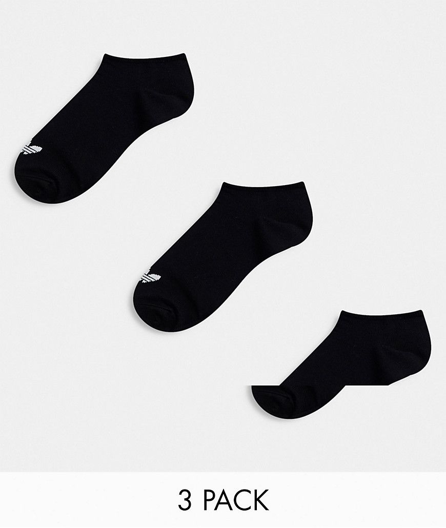 Confezione da 3 paia di calzini per sneakers neri - adidas Originals - Modalova