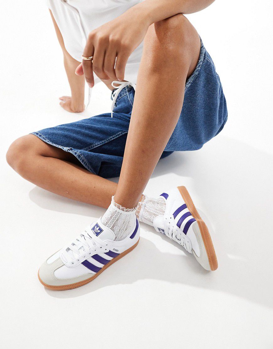 Samba OG - Sneakers bianche e viola - adidas Originals - Modalova