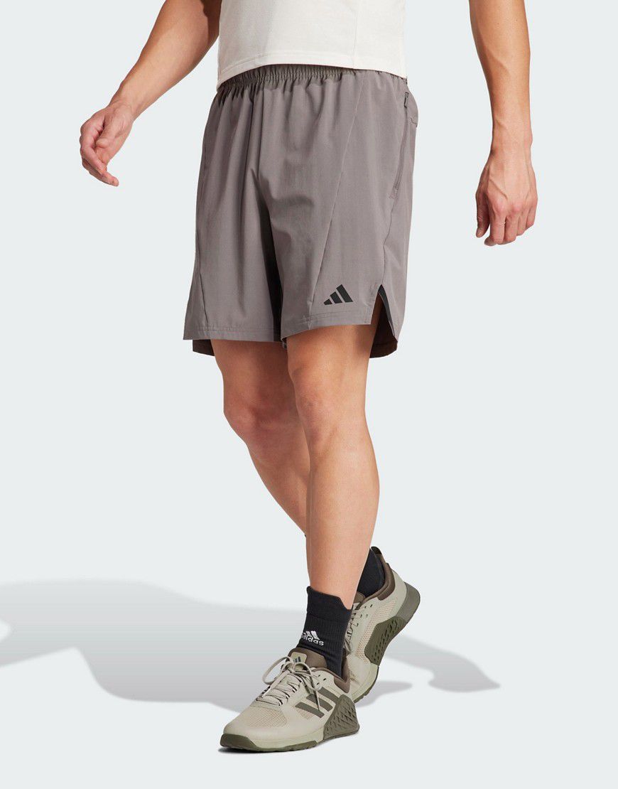 Adidas - Designed For Training Workout - Pantaloncini da allenamento marroni - adidas performance - Modalova