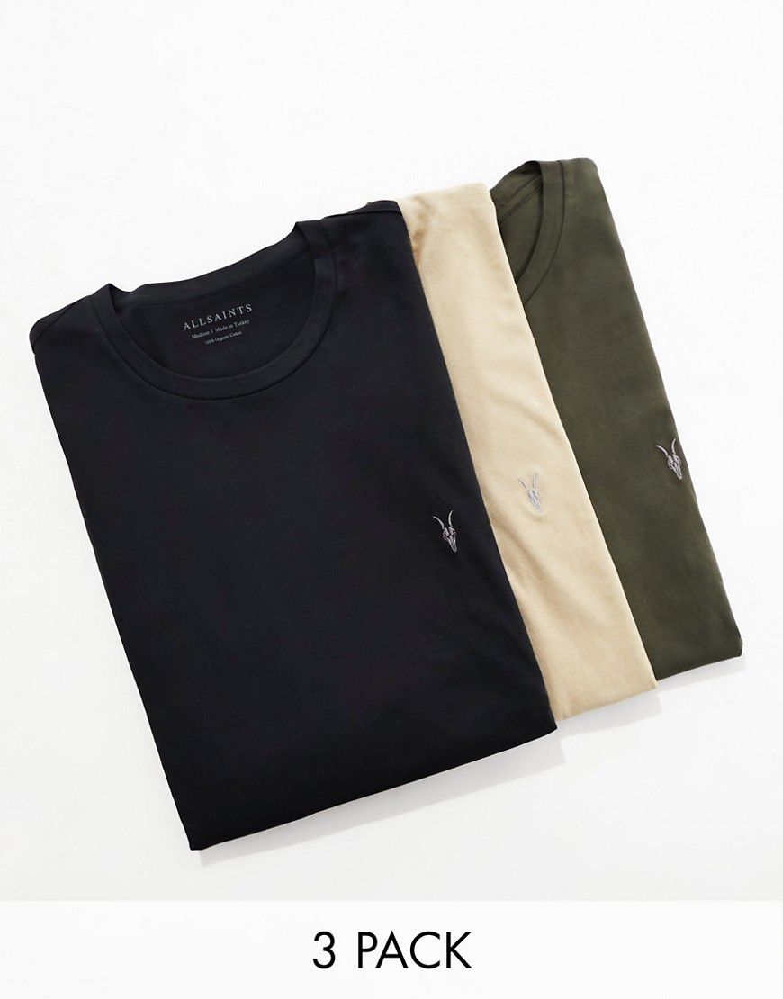 Tonic - Confezione da 3 T-shirt multicolore - AllSaints - Modalova