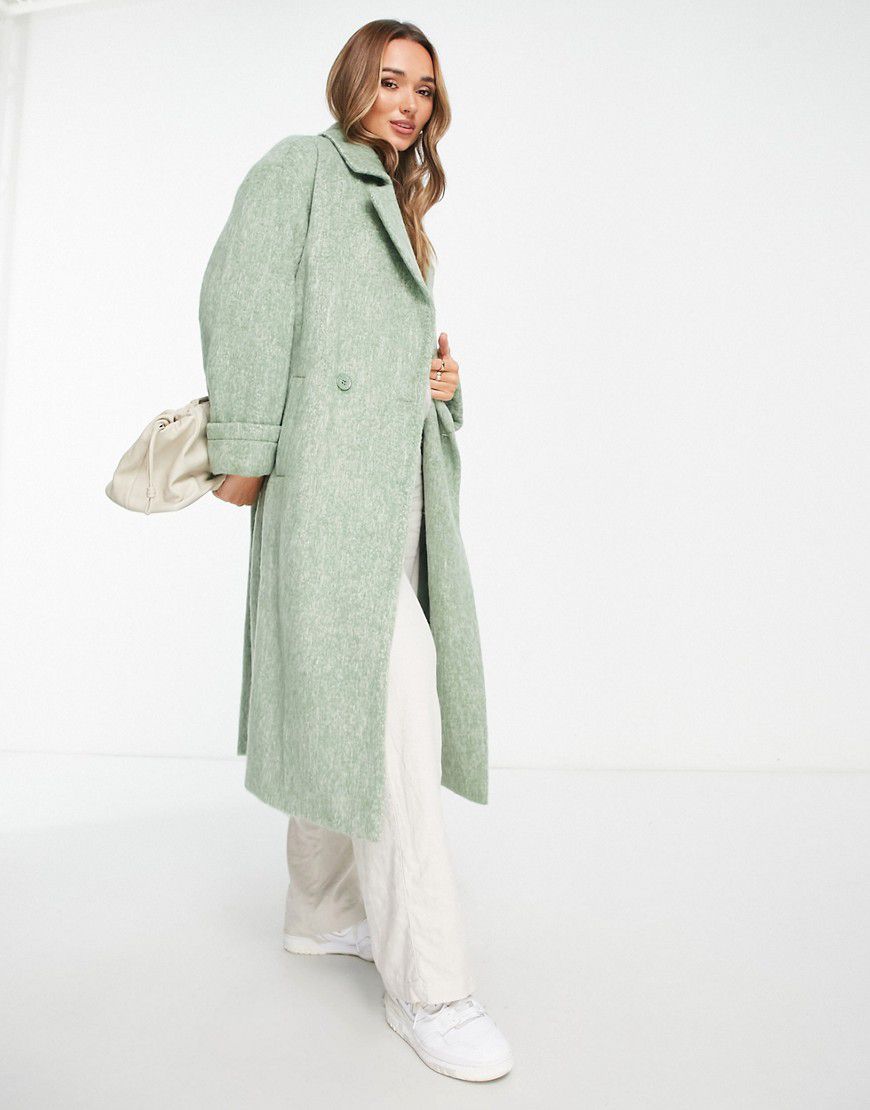 Cappotto elegante in misto lana spazzolata tenue - ASOS DESIGN - Modalova
