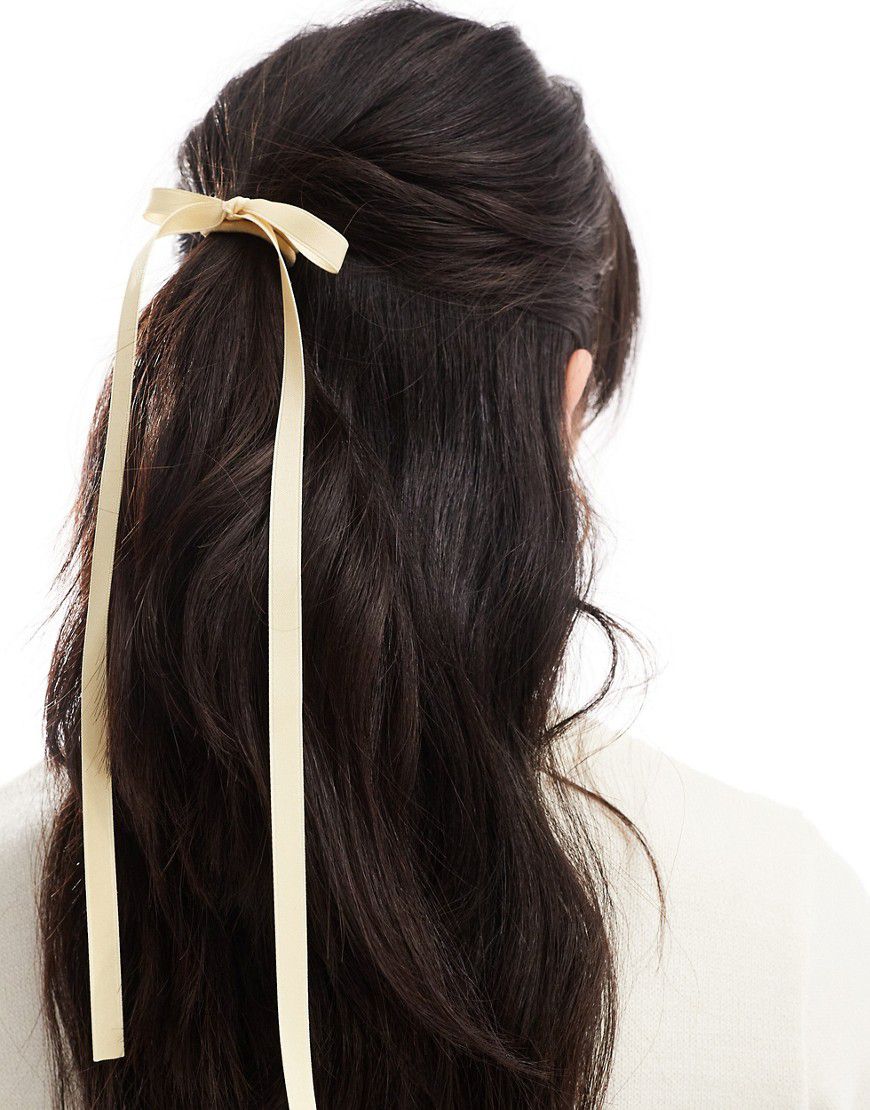 Elastico per capelli limone con fiocco sottile - ASOS DESIGN - Modalova