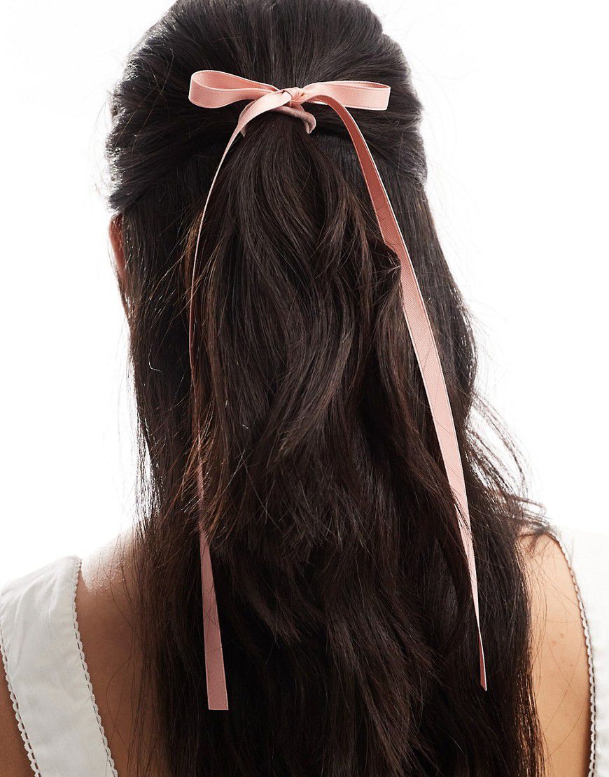 Elastico per capelli con fiocco sottile - ASOS DESIGN - Modalova