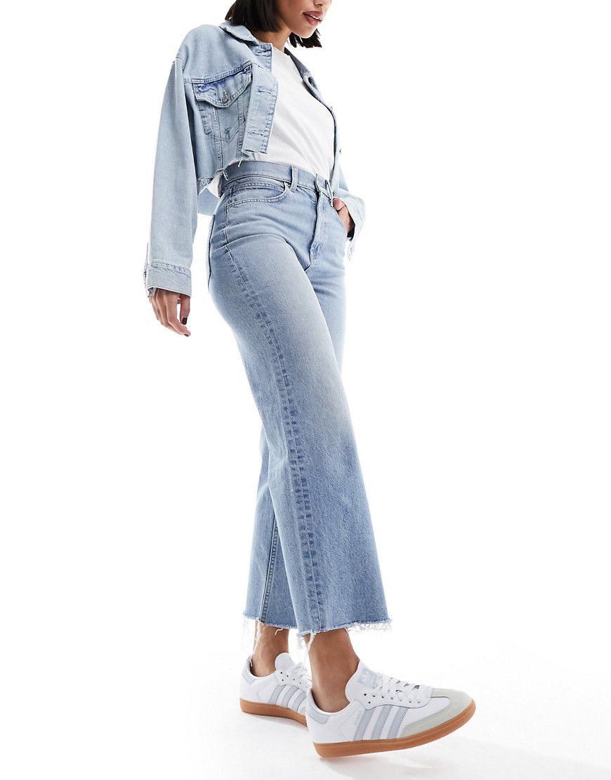 Jeans dritti taglio corto color medio chiaro - ASOS DESIGN - Modalova