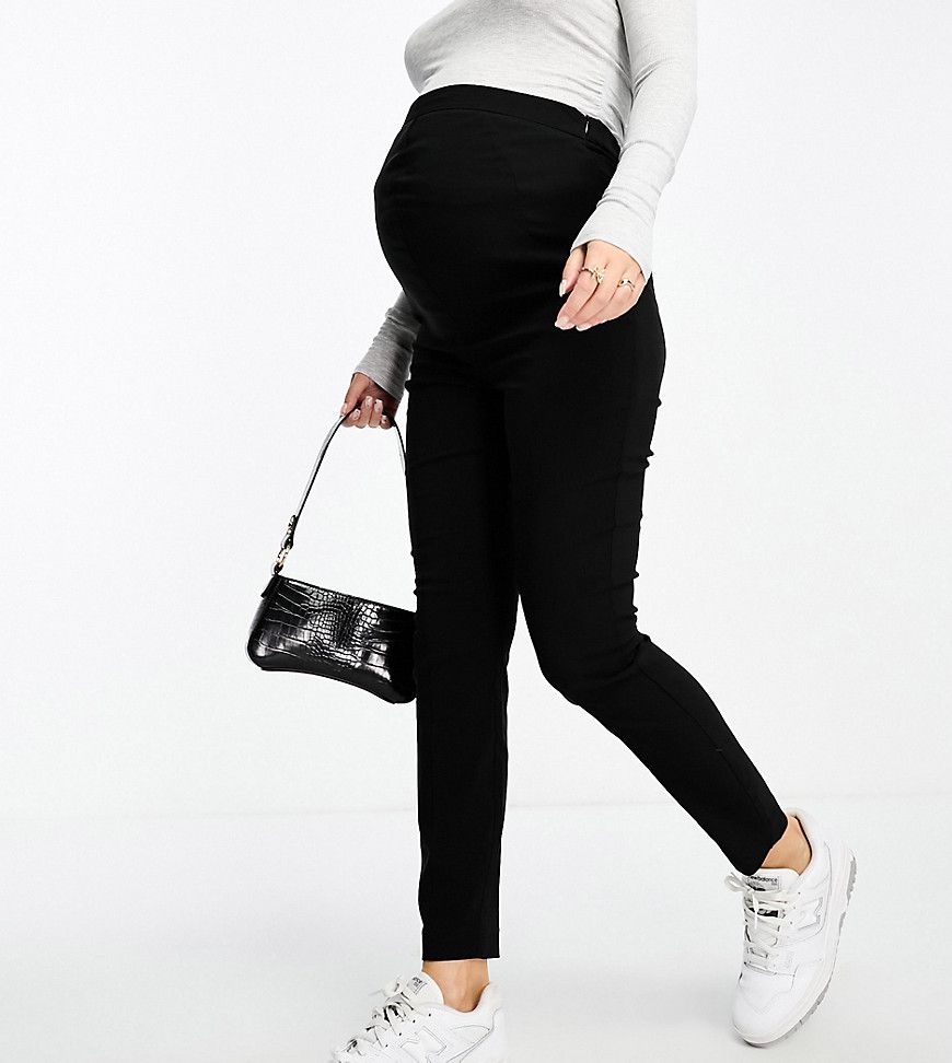 ASOS DESIGN Maternity - Pantaloni skinny a vita alta neri - ASOS Maternity - Modalova