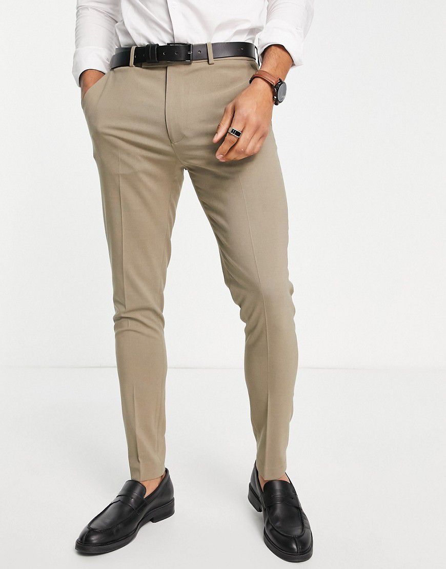 Mix and Match - Pantaloni da abito super skinny color pietra - ASOS DESIGN - Modalova