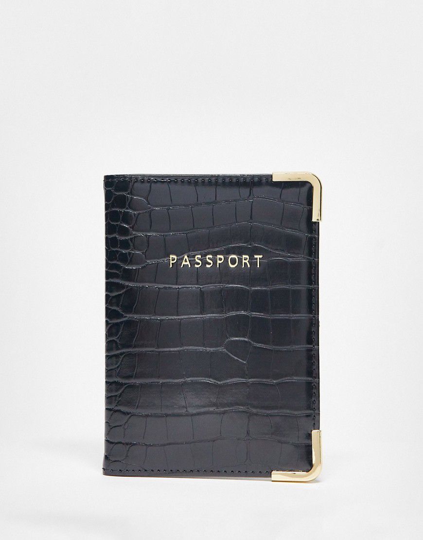 Porta passaporto coccodrillo - ASOS DESIGN - Modalova