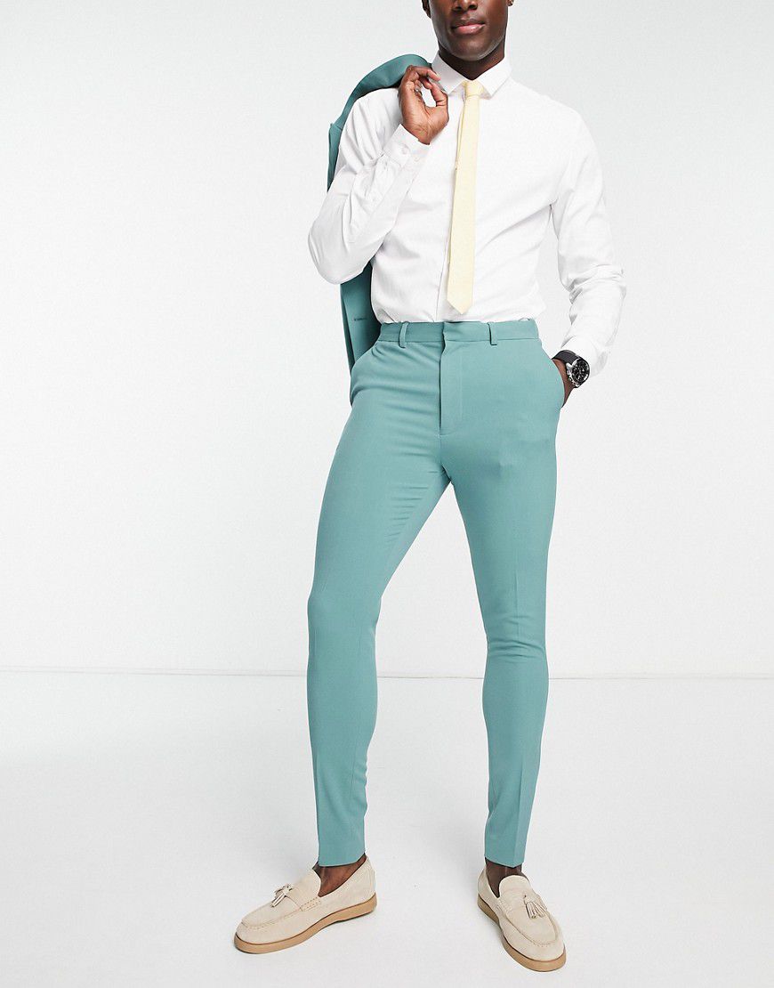 Pantaloni da abito super skinny salvia - ASOS DESIGN - Modalova