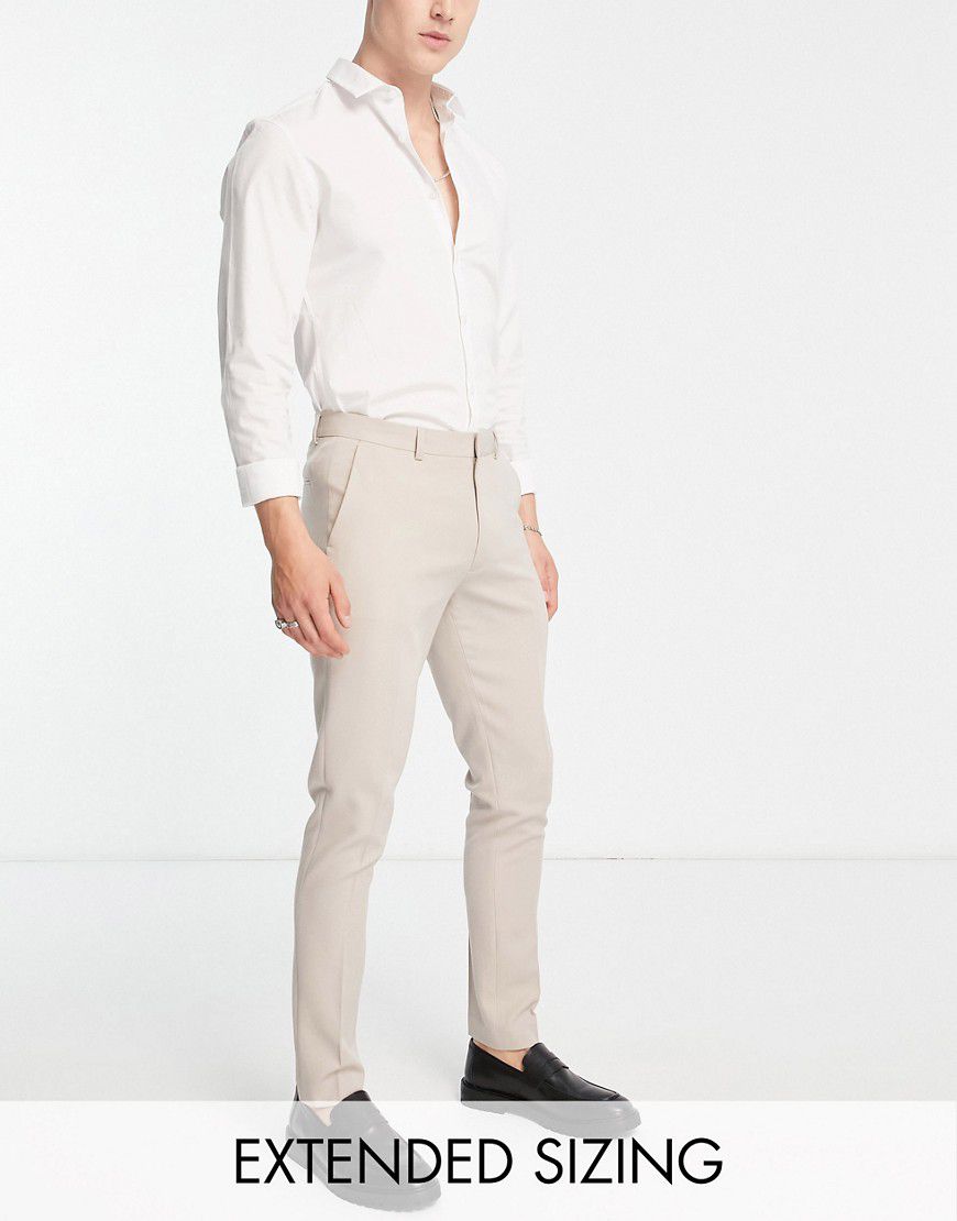 Pantaloni skinny eleganti color pietra - ASOS DESIGN - Modalova