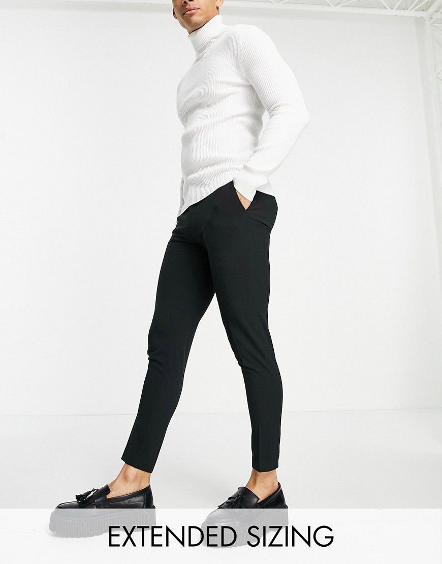 Pantaloni taglio corto super skinny eleganti neri - ASOS DESIGN - Modalova