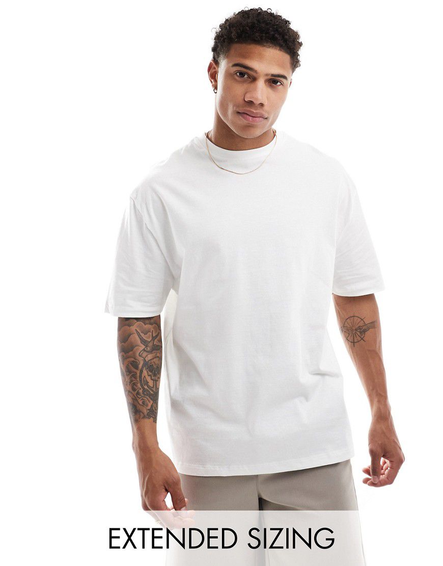 T-shirt girocollo bianca oversize - ASOS DESIGN - Modalova