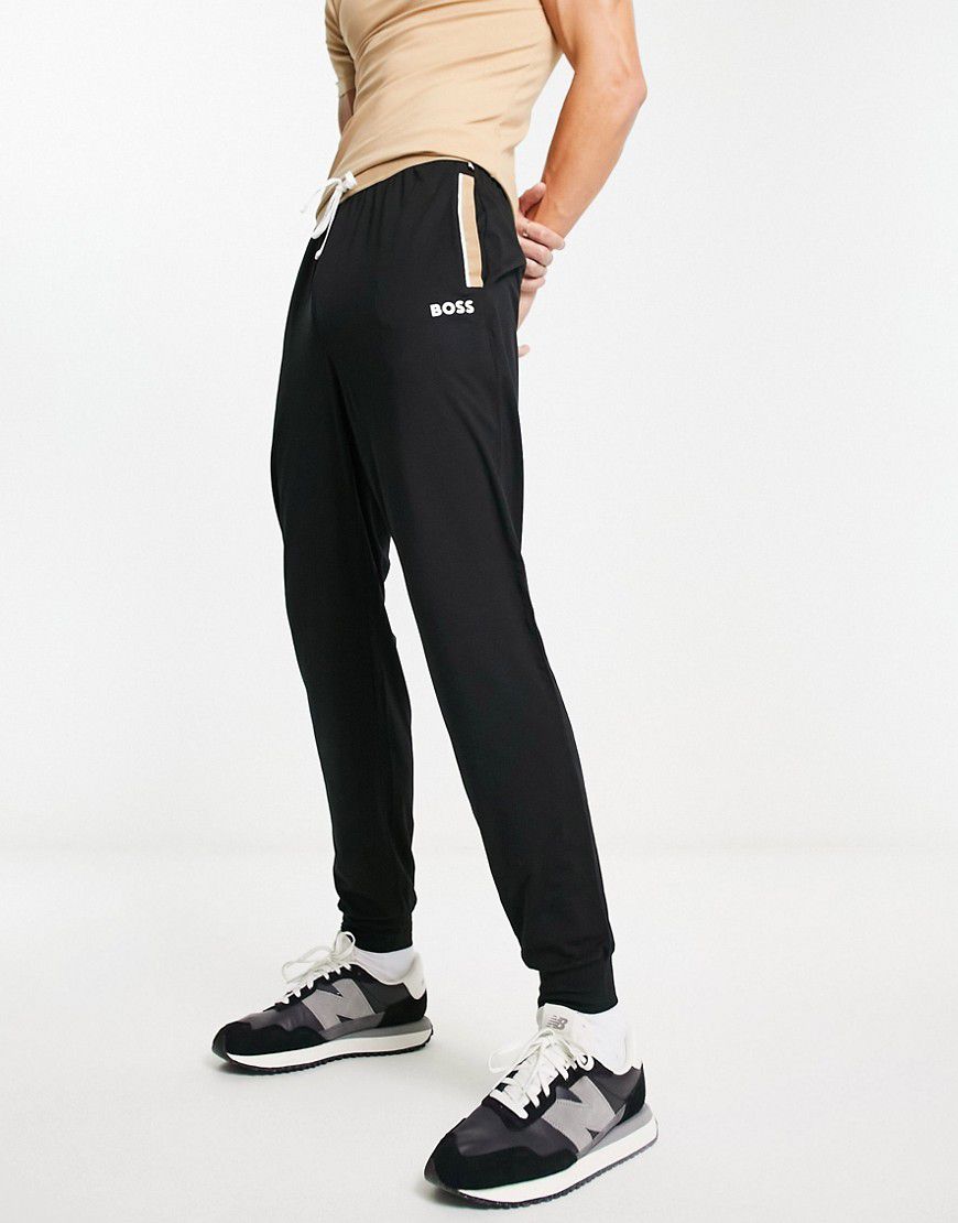 Balance - Joggers neri con fascia in vita a contrasto - BOSS Bodywear - Modalova