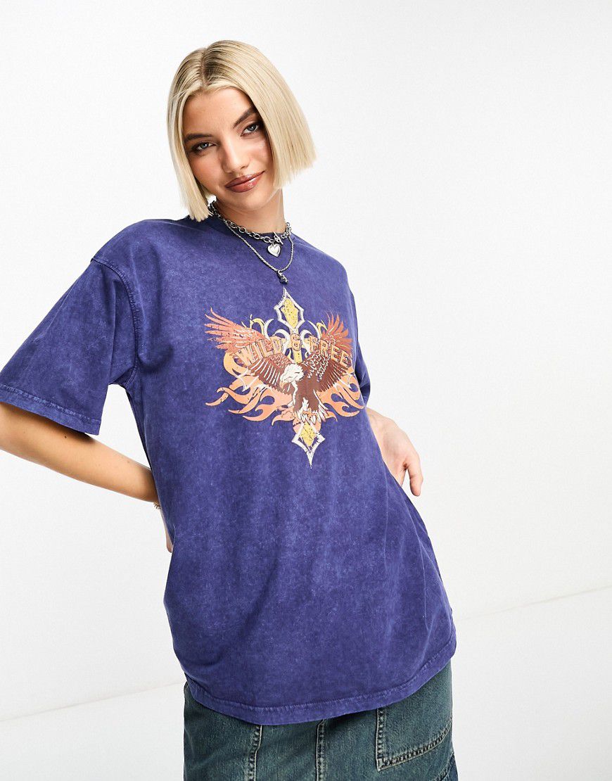 T-shirt comoda con stampa vintage - Daisy Street - Modalova