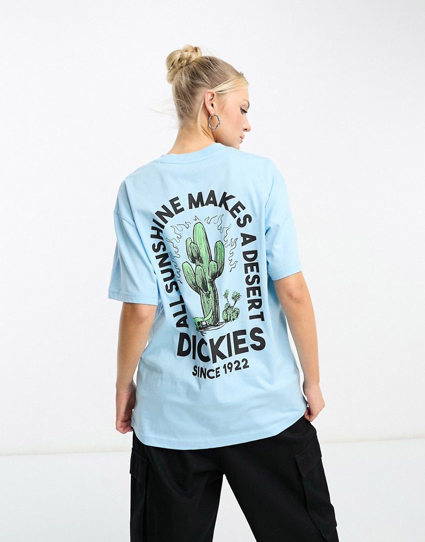 Badger Mountain - T-shirt azzurro cielo con stampa sul retro di cactus - In esclusiva per ASOS - Dickies - Modalova