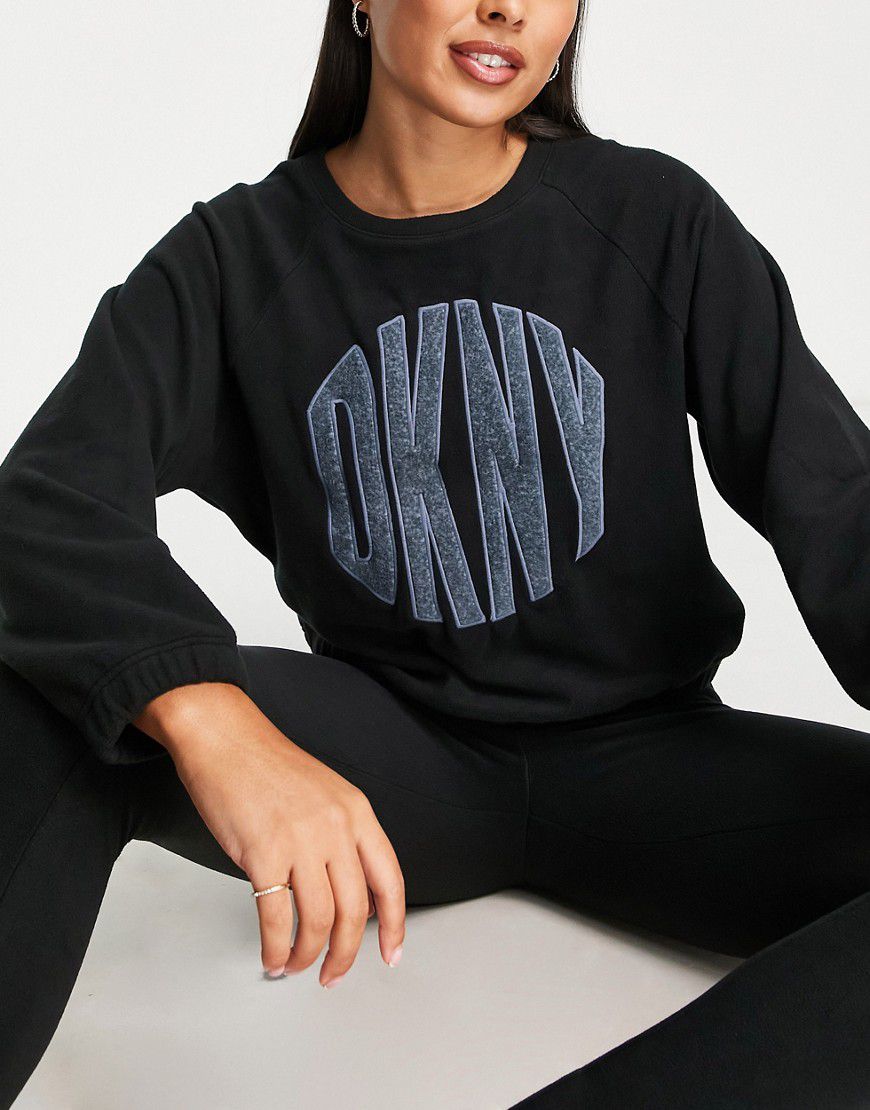 Set comodo con maglione e leggings con logo grande - DKNY - Modalova