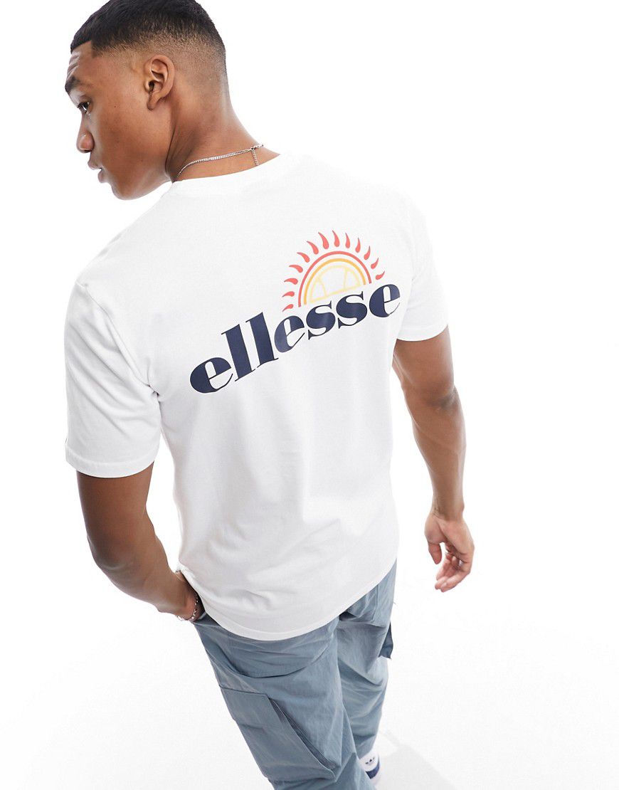 Pelton - T-shirt bianca con grafica stampata sul retro - ellesse - Modalova