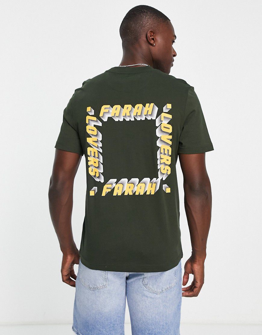 Vere - T-Shirt in cotone con stampa sul retro - Farah - Modalova