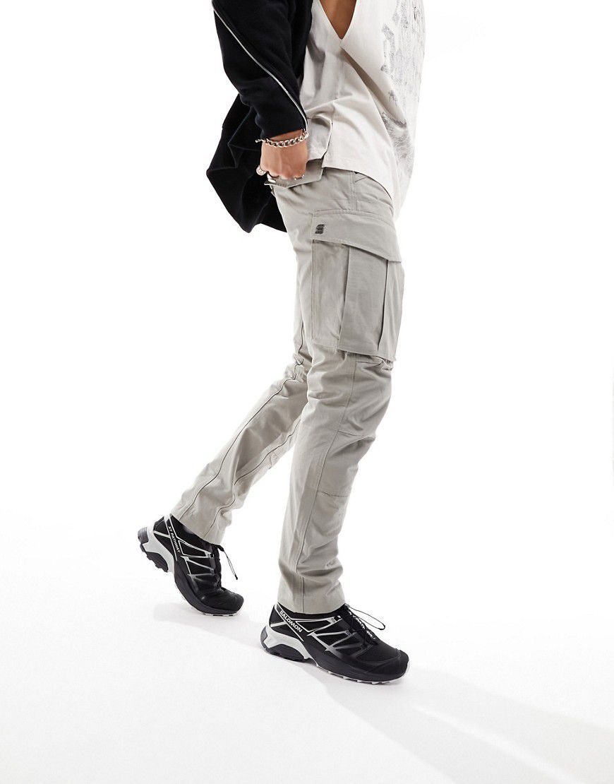 Rovic - Pantaloni cargo affusolati beige con zip 3D - G-Star - Modalova