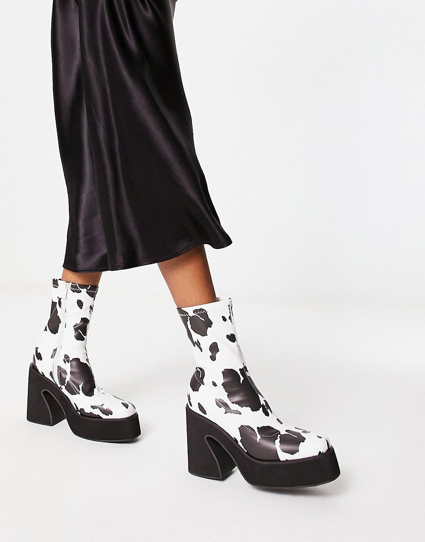 Koi - Holy - Stivali con tacco con stampa pezzata e suola spessa - Koi Footwear - Modalova