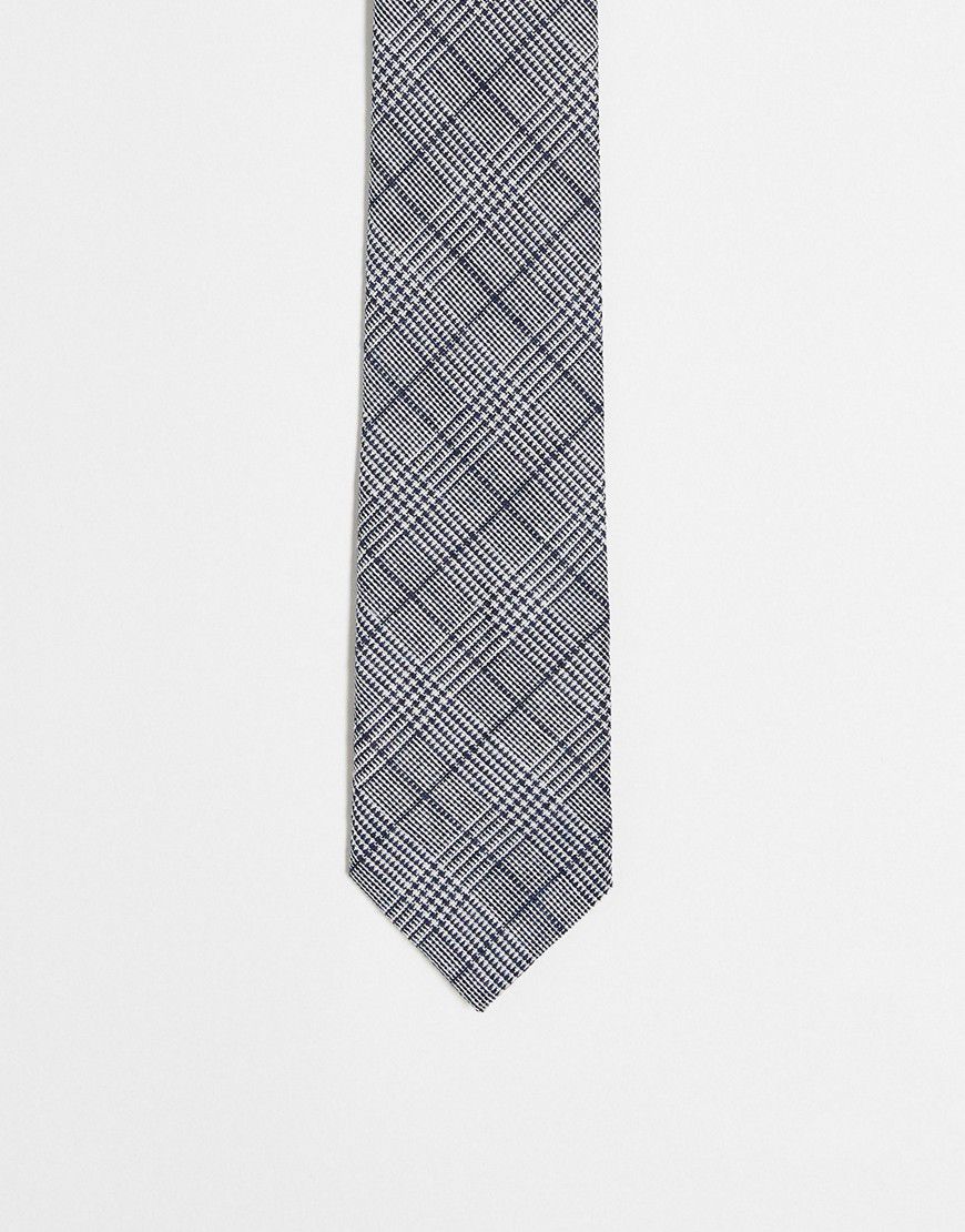 Cravatta grigia a quadri - Harry Brown - Modalova