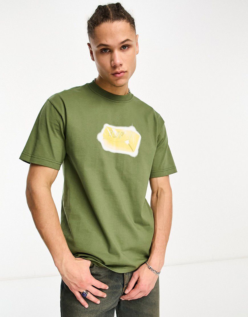 Gold Standard - T-shirt kaki con stampa sul petto - HUF - Modalova
