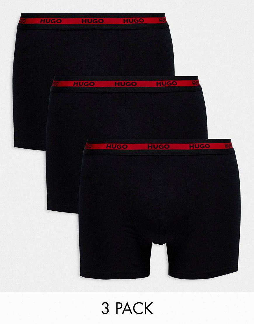 HUGO bodywear - Confezione da 3 boxer neri - Hugo Red - Modalova