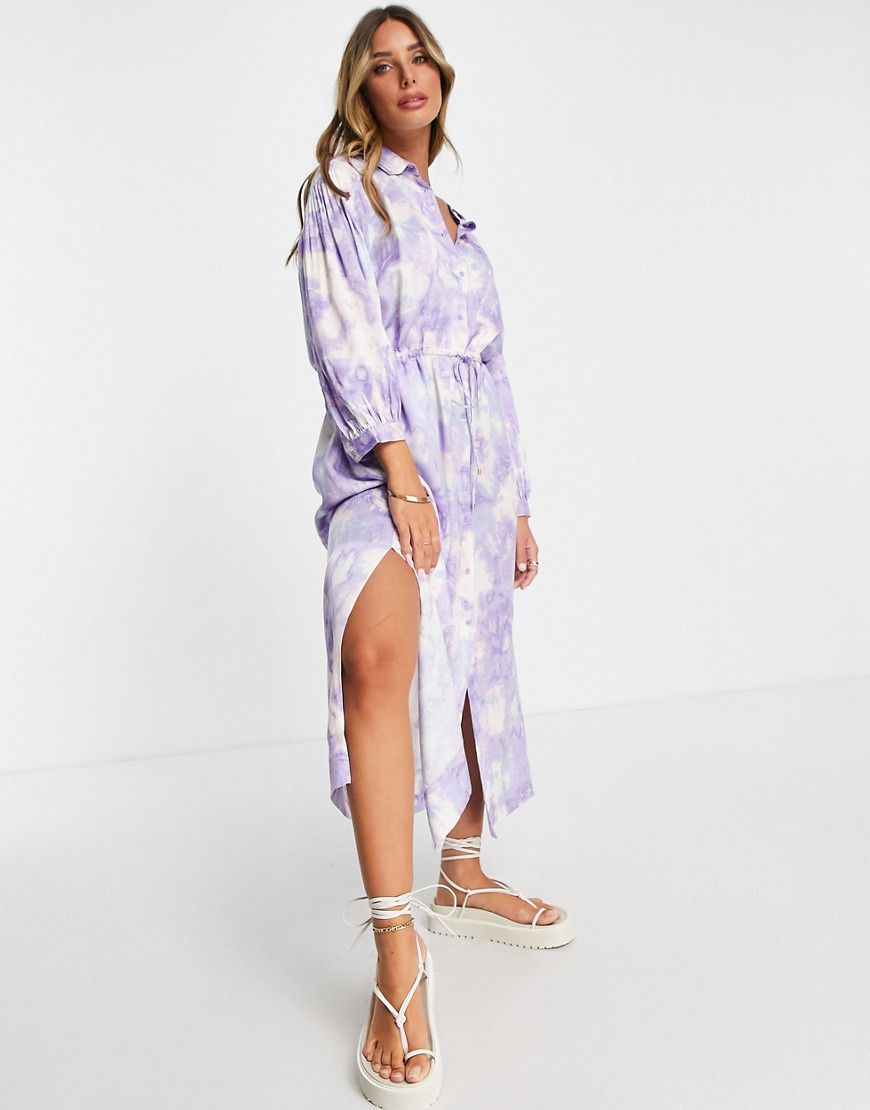 InWear - Vestito camicia svolazzante lilla con stampa grafica - In Wear - Modalova
