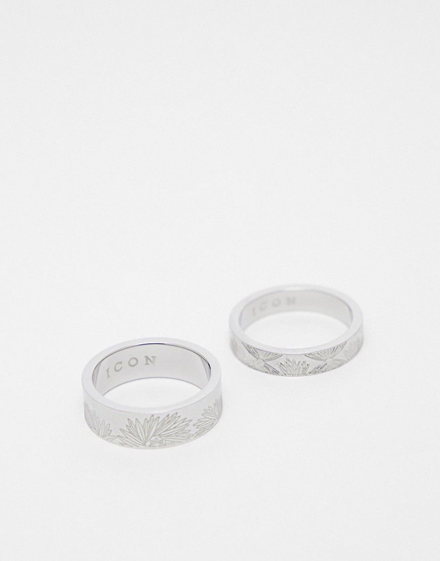 Hyalus - Set di anelli in acciaio inossidabile color - Icon Brand - Modalova