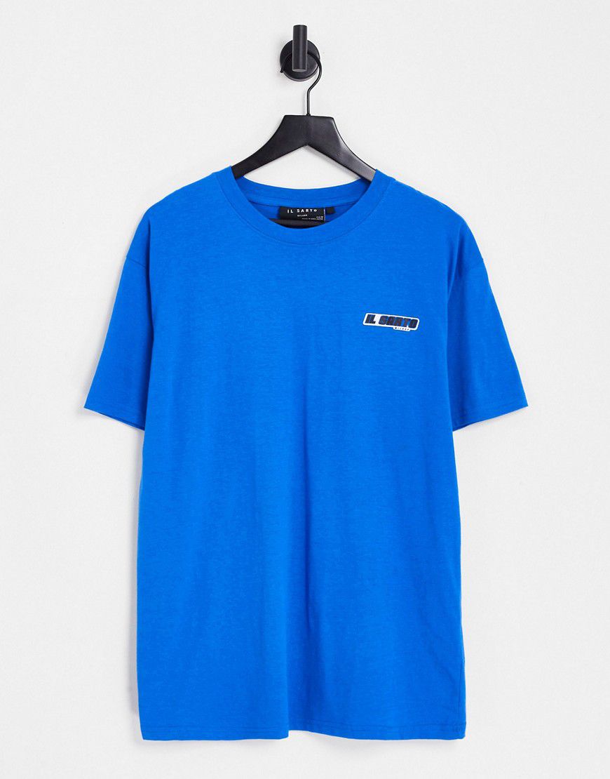 Racer - T-shirt blu cobalto con logo - Il Sarto - Modalova