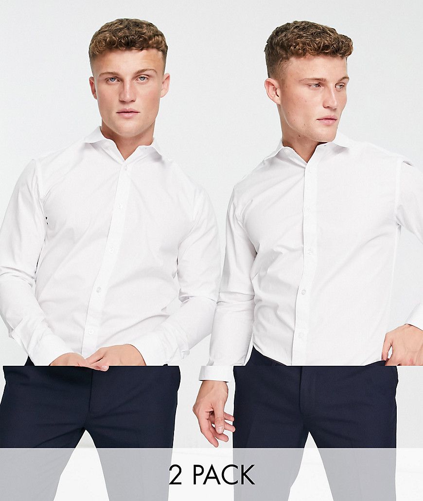 Originals - Confezione da 2 camicie eleganti bianche - Jack & Jones - Modalova