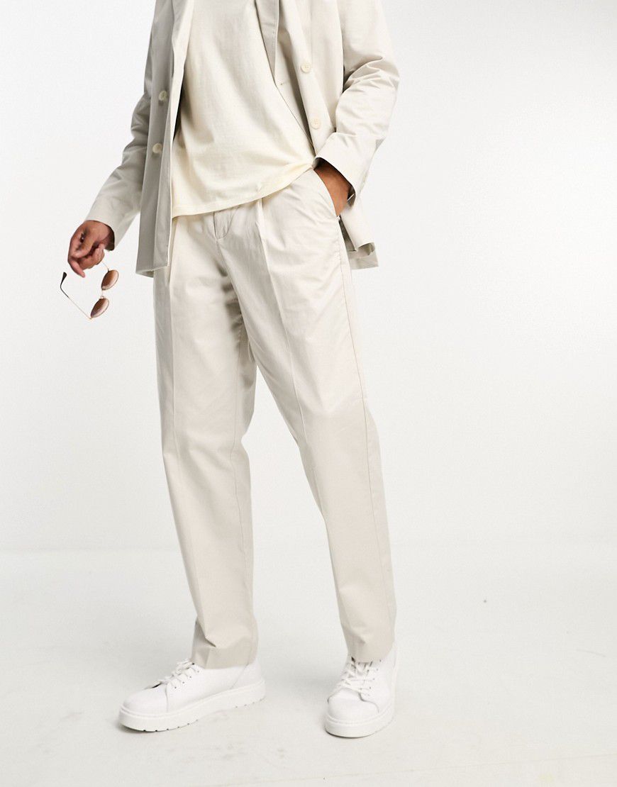 Premium - Pantaloni da abito comodi color crema - Jack & Jones - Modalova