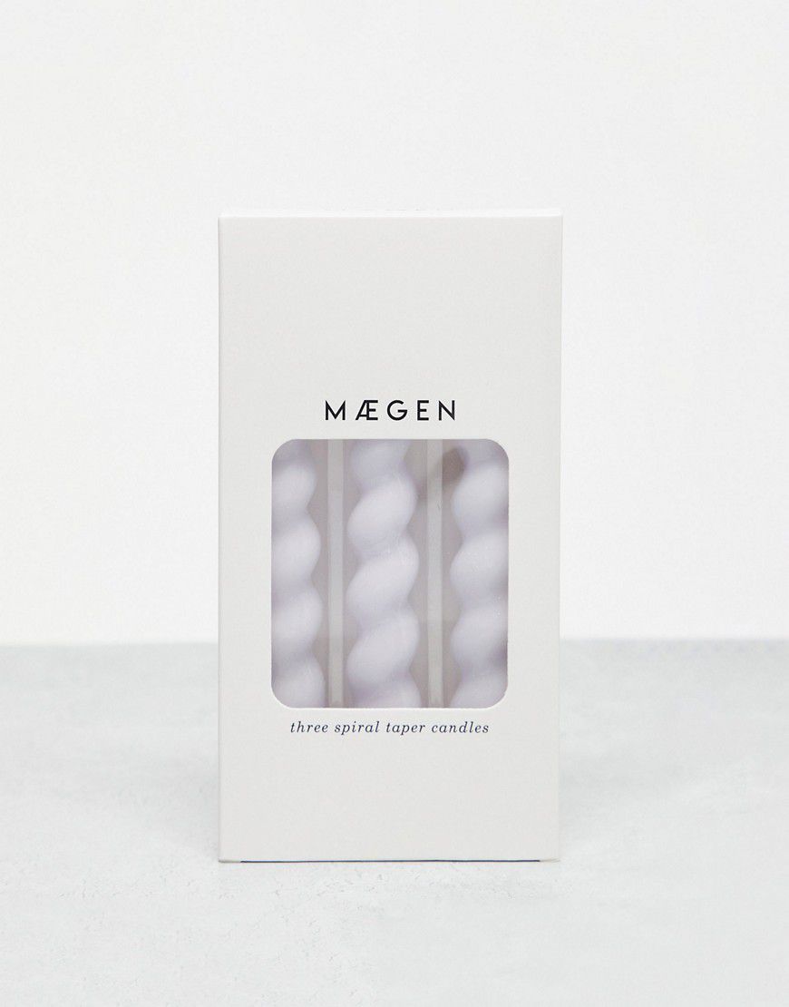 MAEGEN - Confezione da 3 candele affusolate a spirale - Lilac - MAEGAN - Modalova