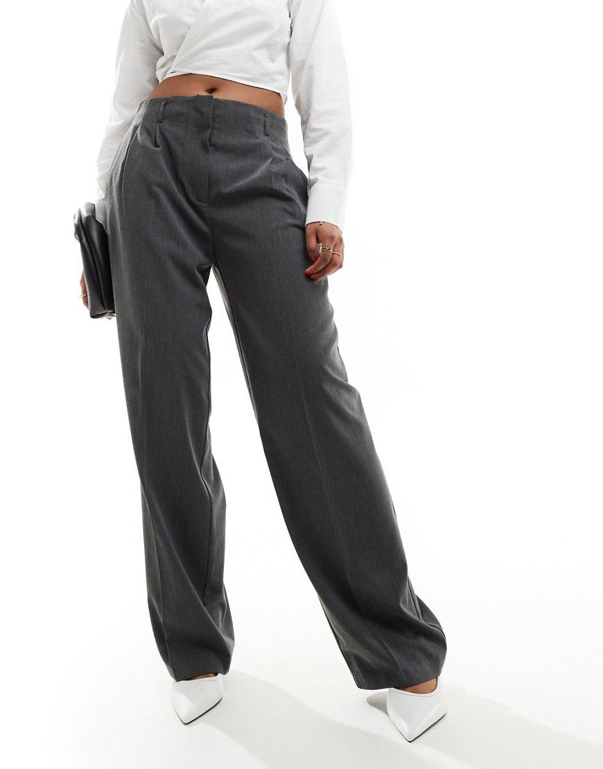 Pantaloni sartoriali ampi con nervature grigi - Mango - Modalova