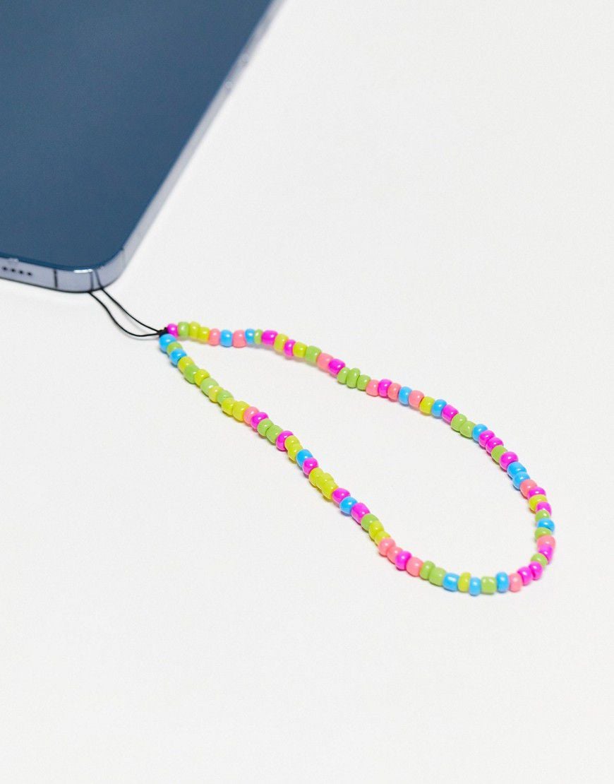 Charm per smartphone con perline arcobaleno - My Accessories - Modalova