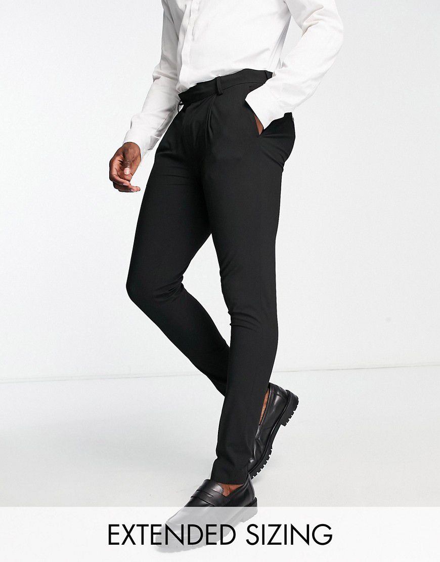 Camden - Pantaloni da abito premium super skinny neri elasticizzati - Noak - Modalova