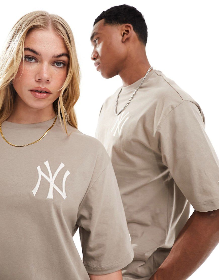 T-Shirt color pietra con logo NY - New Era - Modalova