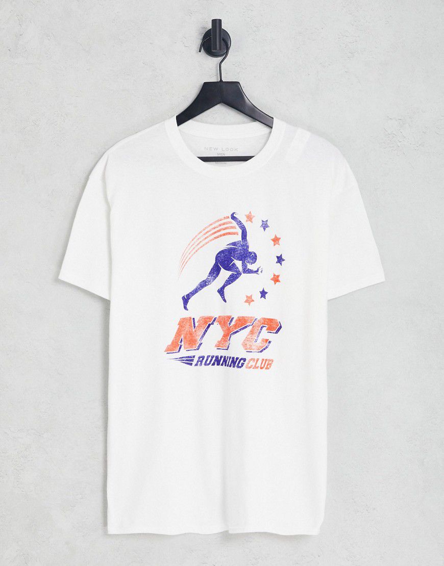 NYC Running Club - T-shirt bianca - New Look - Modalova
