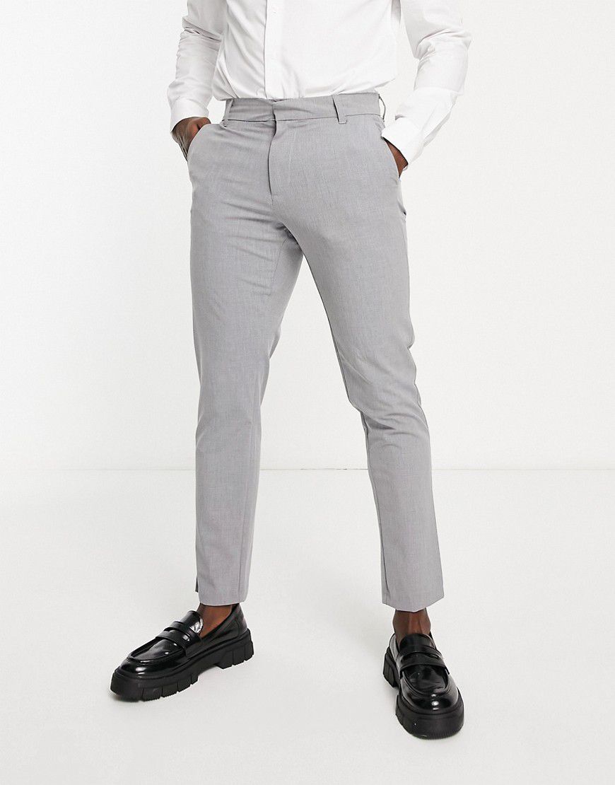 Pantaloni da abito slim grigi - New Look - Modalova