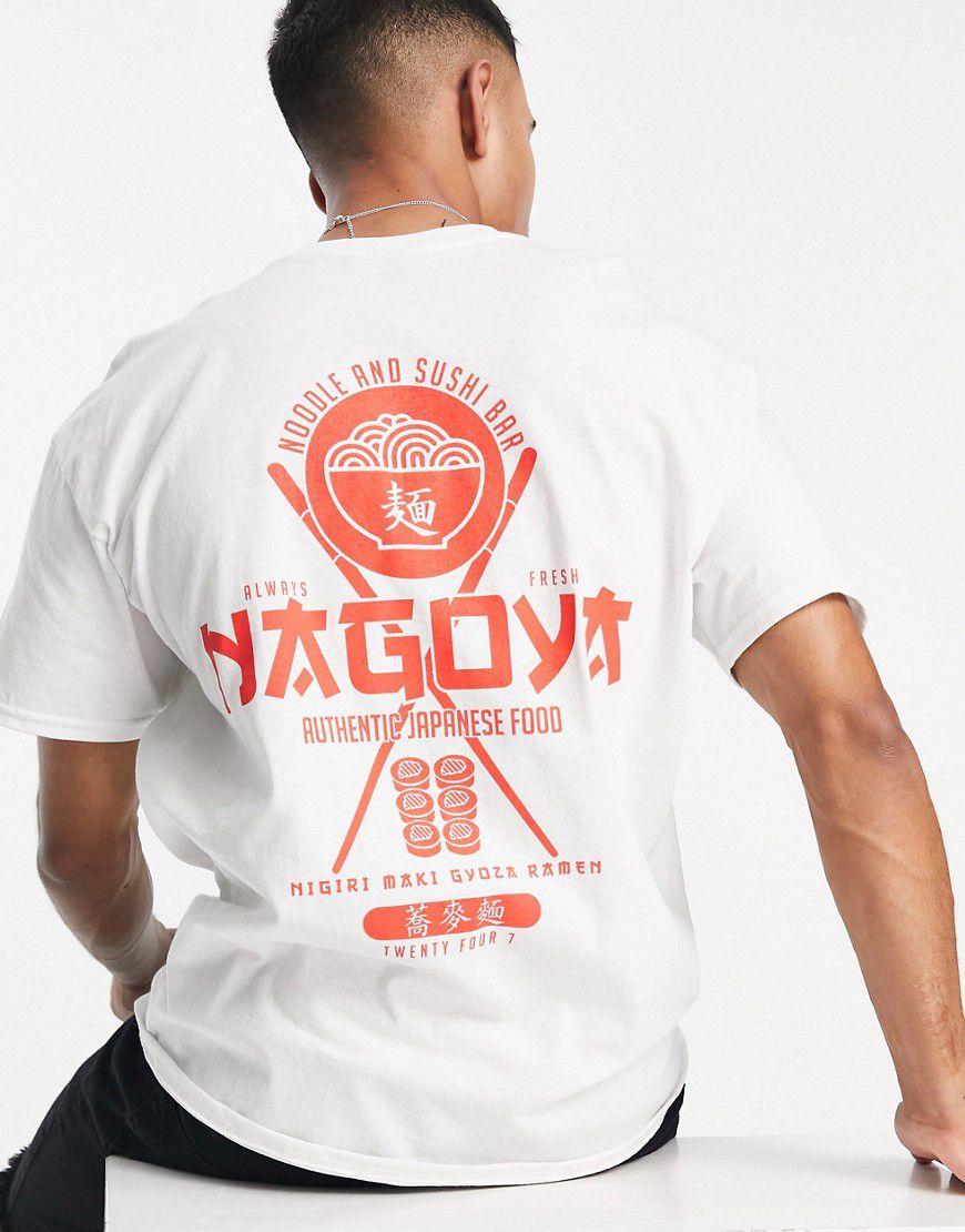 T-shirt bianca con stampa di noodles - New Look - Modalova