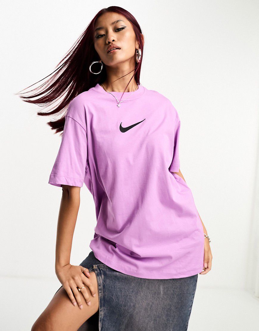 T-shirt boyfriend fucsia rush con logo medio - Nike - Modalova