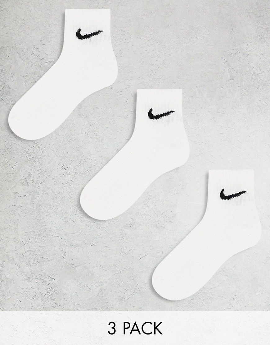 Everyday Cushioned - Confezione da 3 paia di calzini bianchi ammortizzati - Nike Training - Modalova