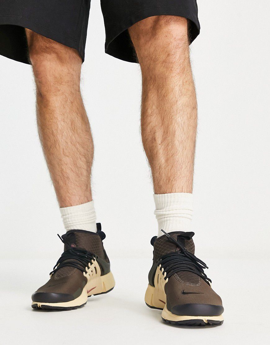 Air Presto Mid - Sneakers pratiche marroni e color sesamo - Nike - Modalova