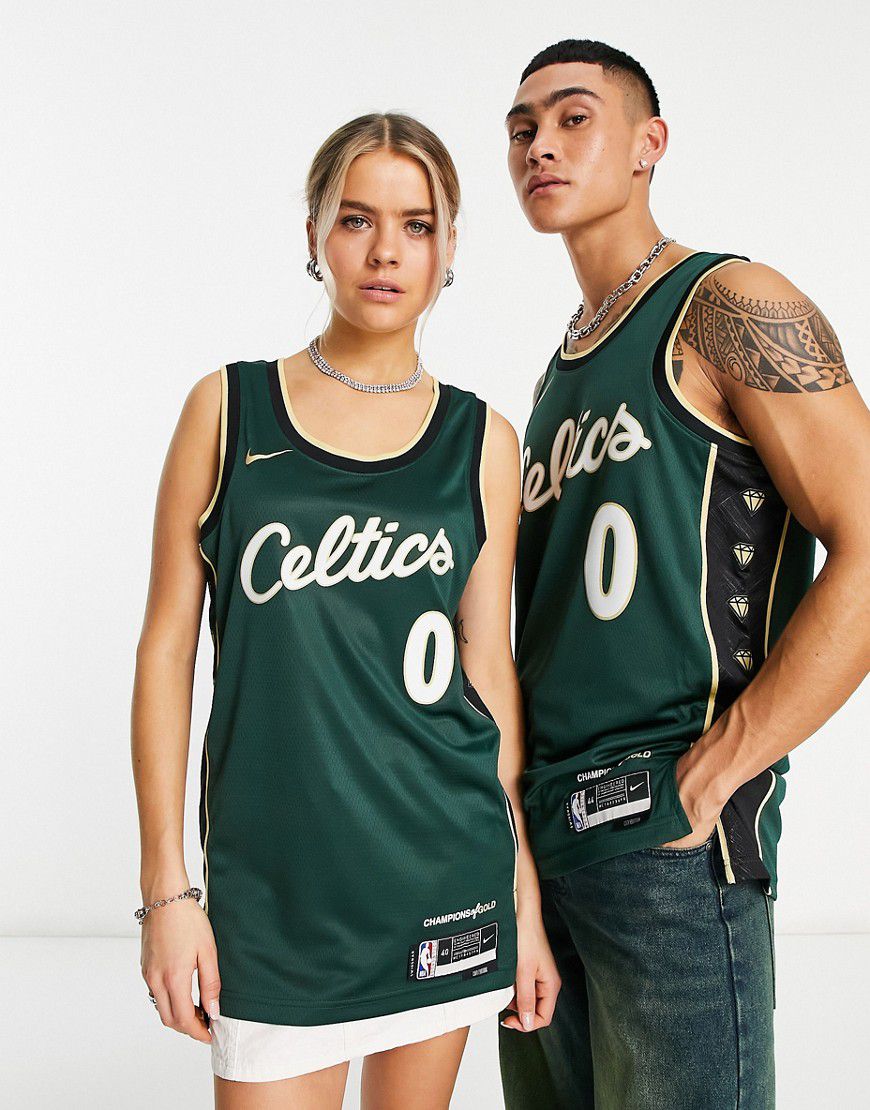NBA Boston Celtics Dri-FIT City Edition - Canotta in jersey blu - Nike Basketball - Modalova